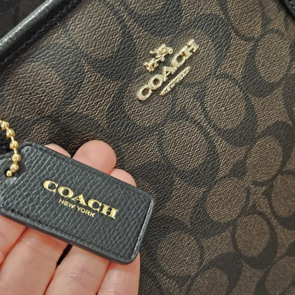 Coach Brown Signature Tote Bag - Picture 6 of 16